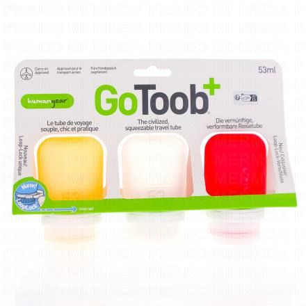 GoToob+ Tube de voyage souple (3 tubes de 53ml)