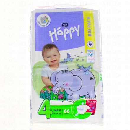 HAPPY Couches bébé (taille 4 8-18kg x66 couches)