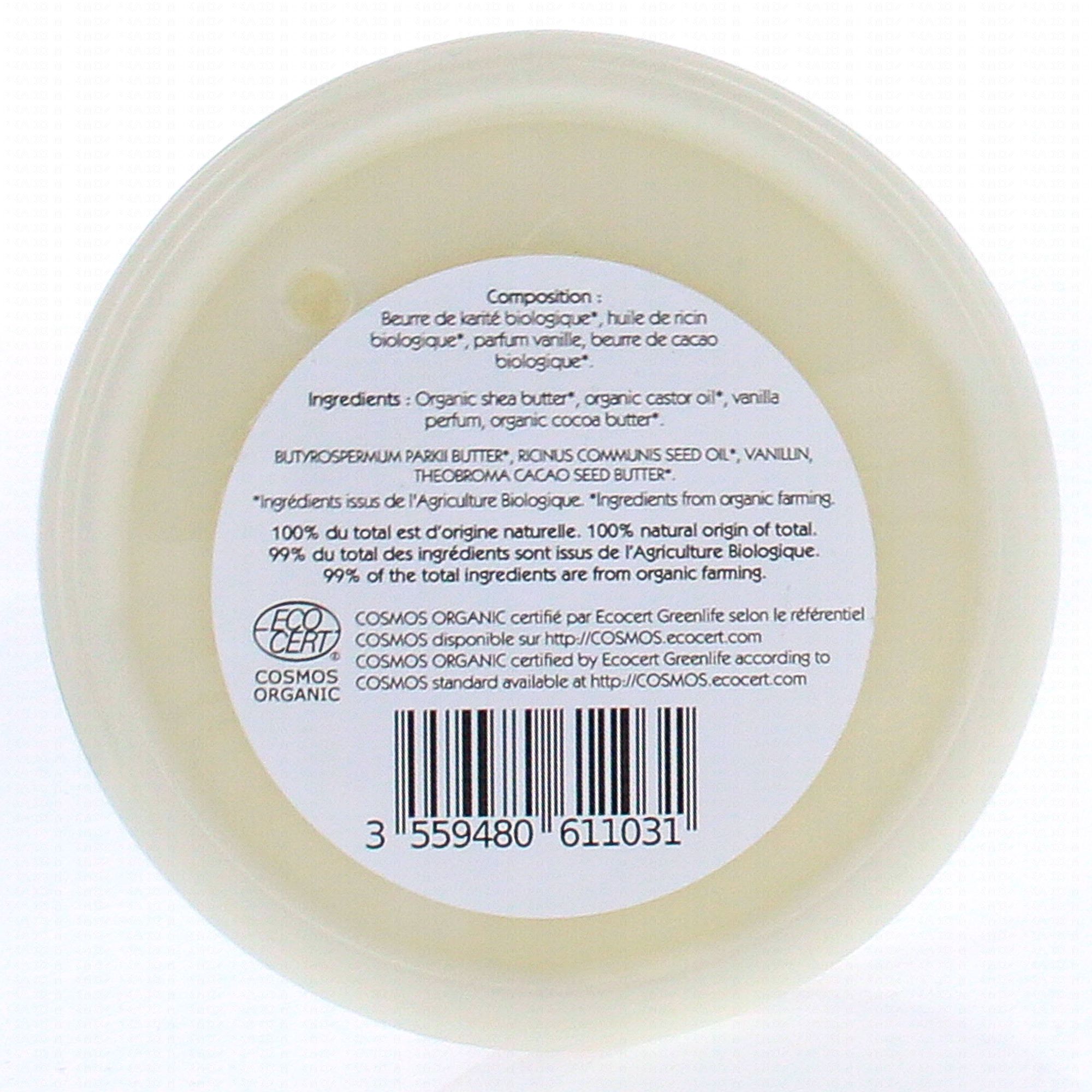 Beurre corporel de karité certifié BIO - Laboratoire Haut-Ségala