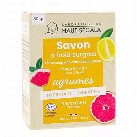 HAUT-SEGALA Savon à froid surgras hydratant agrumes 80g