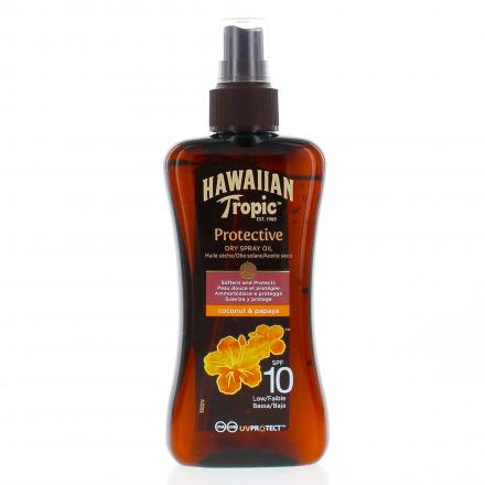 HAWAIIAN TROPIC Huile sèche protectrice SPF10 spray 200ml