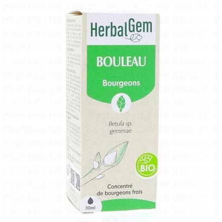 HERBALGEM Concentré de bourgeons frais - Bouleau bourgeons Bio 30ml