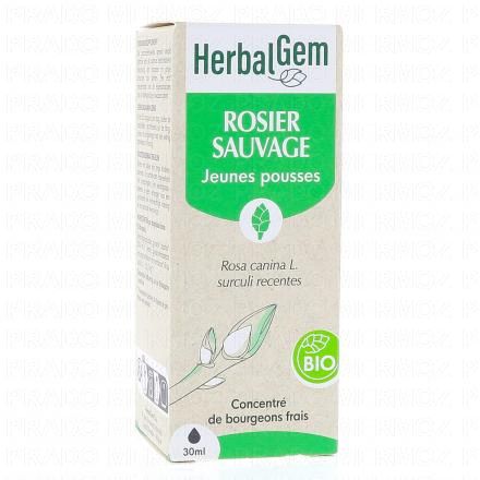 HERBALGEM Concentré de bourgeons frais - Rosier sauvage jeunes pousses bio 30ml