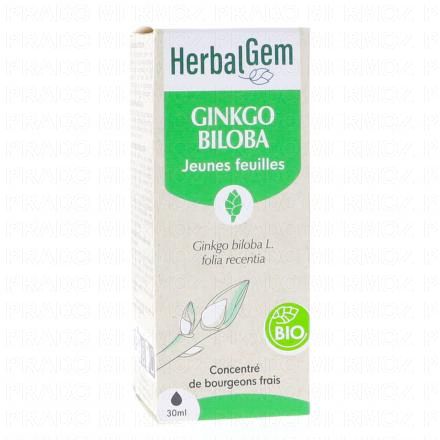 HERBALGEM Concentré du bourgeons frais - Ginkgo Biloba Jeunes feuilles Bio 30ml