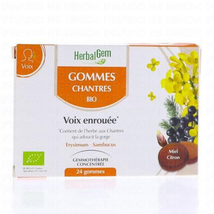 HERBALGEM Gommes des Chantres bio x24