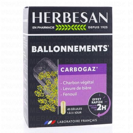HERBESAN Carbogaz x45 gélules
