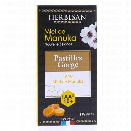 HERBESAN Miel de Manuka Pastilles 100% Miel IAA 10+ x8 Pastilles