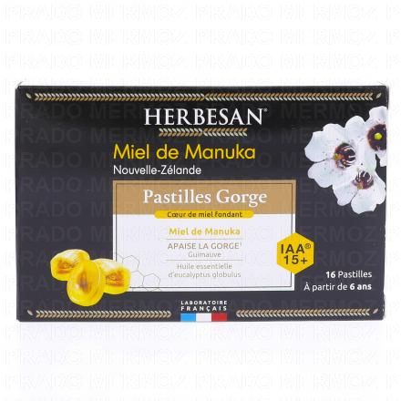 Pastilles Gorge Miel de Manuka x16