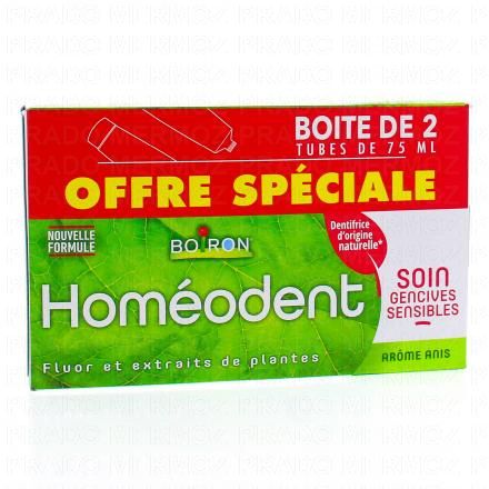 HOMEODENT Soin gencives sensibles Arôme Anis (lot de 2 x 75ml)