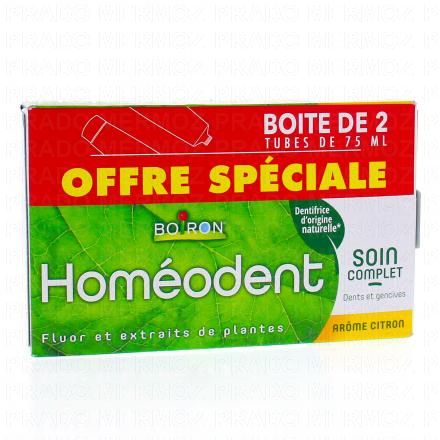 HOMEODENT soin complet dents et gencives citron (tube 75ml x2)