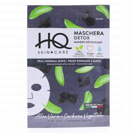 HQ Masque Détox à l'aloé vera et Charbon végétal