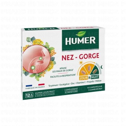 HUMER Nez gorge jour/nuit x15 comprim&eacute;s