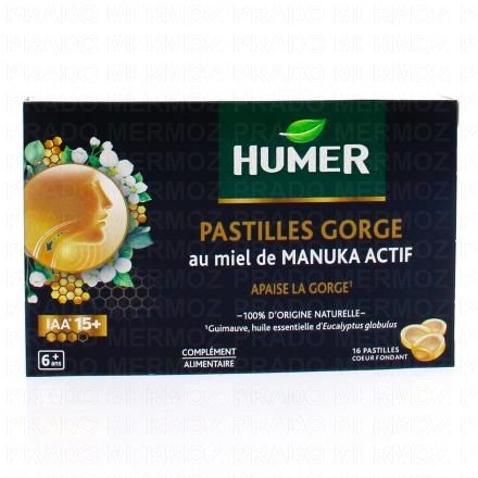 HUMER Pastilles gorge au miel de Manuka actif 16 pastilles