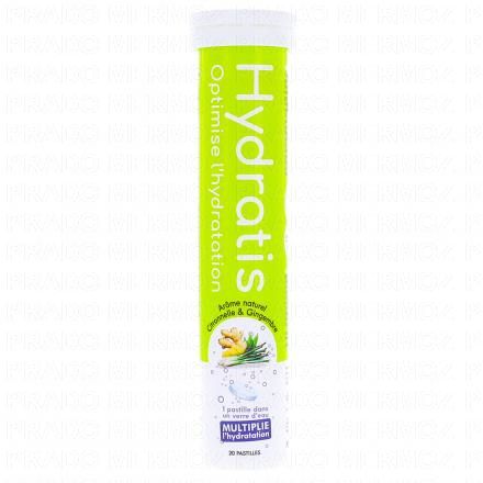 HYDRATIS Solution d'hydratation en pastilles goût Citronnelle - Gingembre x20