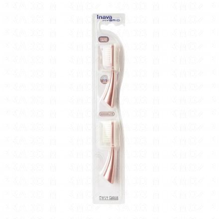 INAVA Hybrid Timer Recharge de brosse à dents électrique x2 (rose gold)