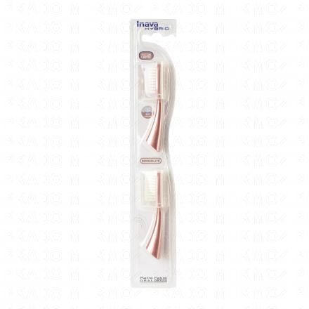 INAVA Hybrid Timer Recharge de brosse à dents électrique x2 rose gold