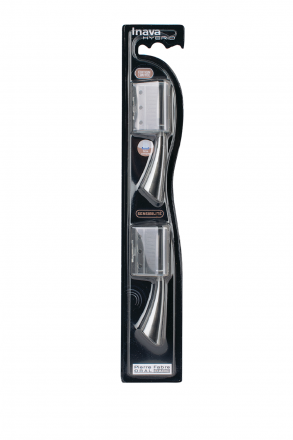 INAVA Hybrid Timer Recharge de brosse à dents électrique x2 (noir)