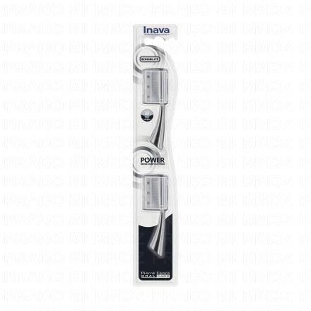 INAVA Hybrid Timer Recharge de brosse à dents électrique x2 (noir)