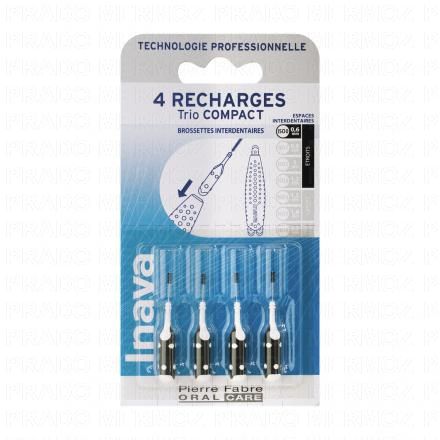Trio Compact - Recharge Brossette interdentaire noire étroite ISO0 0,6mm x4