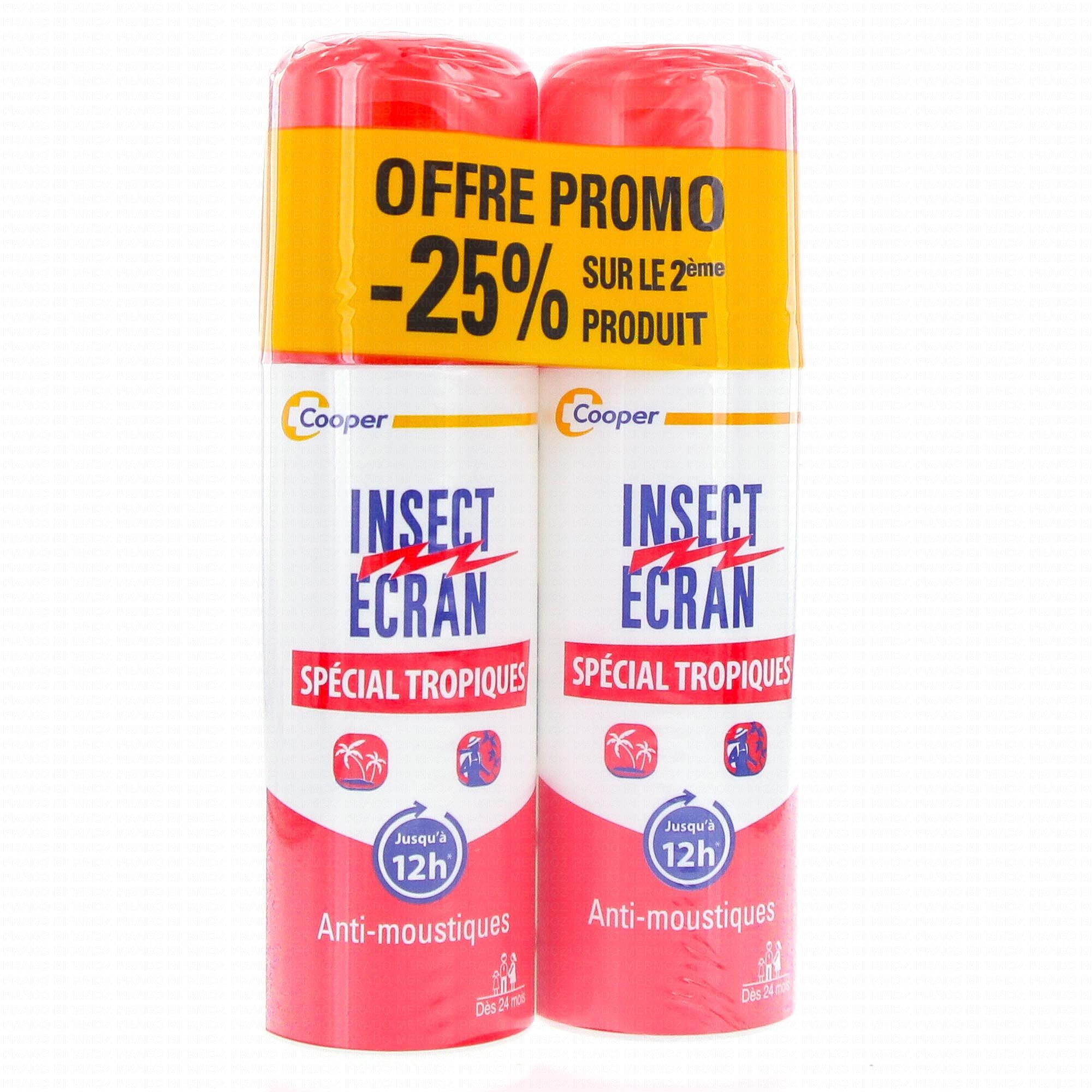 INSECT ÉCRAN Répulsif Anti-Moustiques Peau Spécial Tropiques 3 x 75 ml 3x75  ml - Redcare Pharmacie