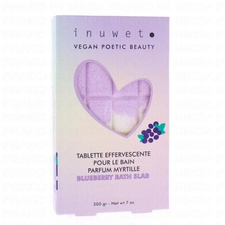 INUWET Tablette effervescente pour le bain parfum Myrtille 200gr
