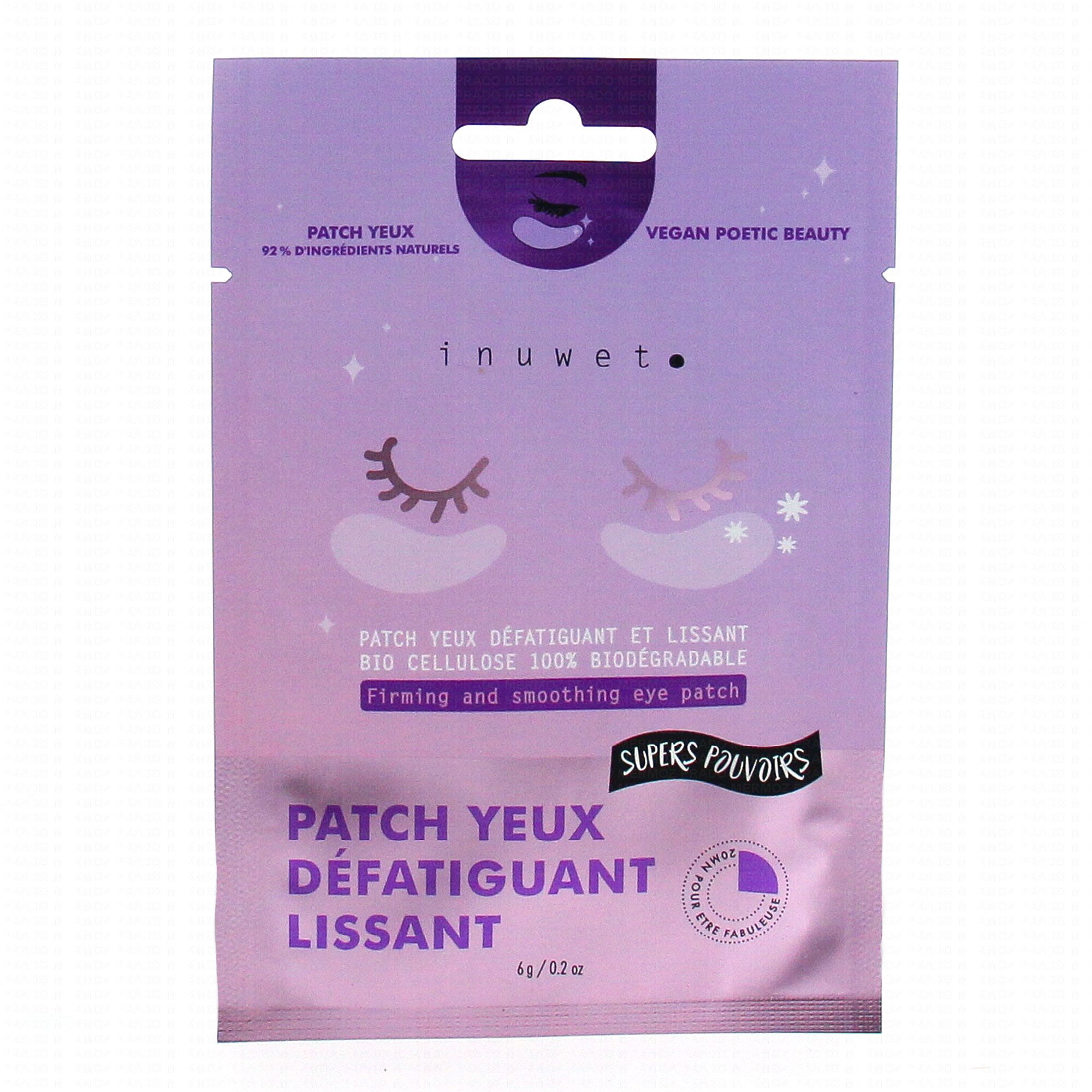 Benu Blanc Patchs de soie pure pour les yeux : 6 patchs réutilisables