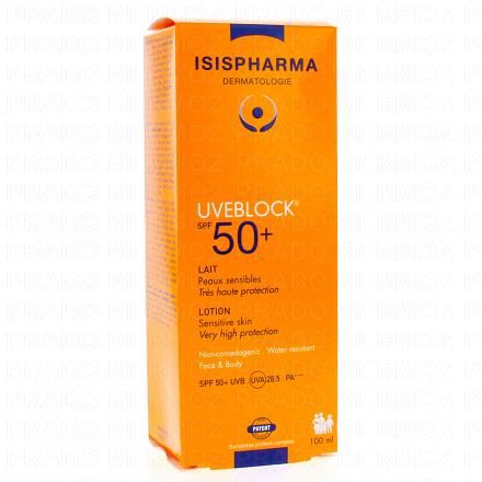 ISISPHARMA Uveblock Lait Solaire SPF50+ Tube 100ml