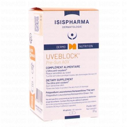 ISISPHARMA Uveblock Pre sun AOX x60 gélules