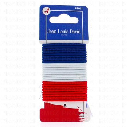 JEAN LOUIS DAVID Elastique Fins Bleu, Blanc, Rouge