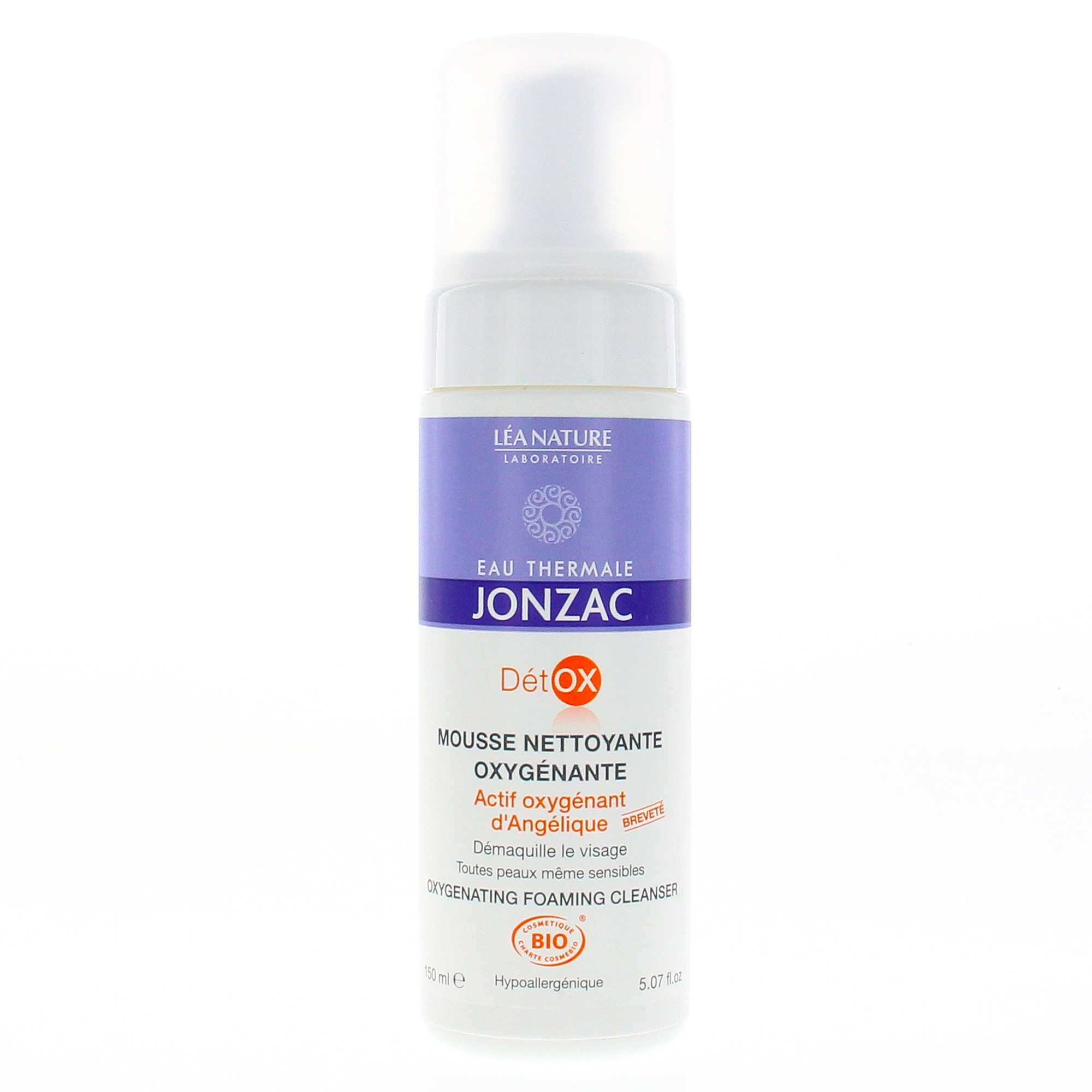 JONZAC Détox Mousse nettoyante oxygénante bio flacon pompe 150ml -  Parapharmacie Prado Mermoz