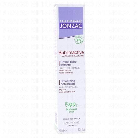 JONZAC Sublimactive - Crème Riche Lissante 40ml