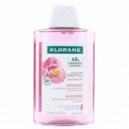 KLORANE Apaisant - Shampooing Pivoine Bio anti-irritation et protecteur (200ml)