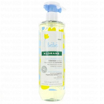 KLORANE Bébé Gel lavant doux au Calendula apaisant flacon 500ml
