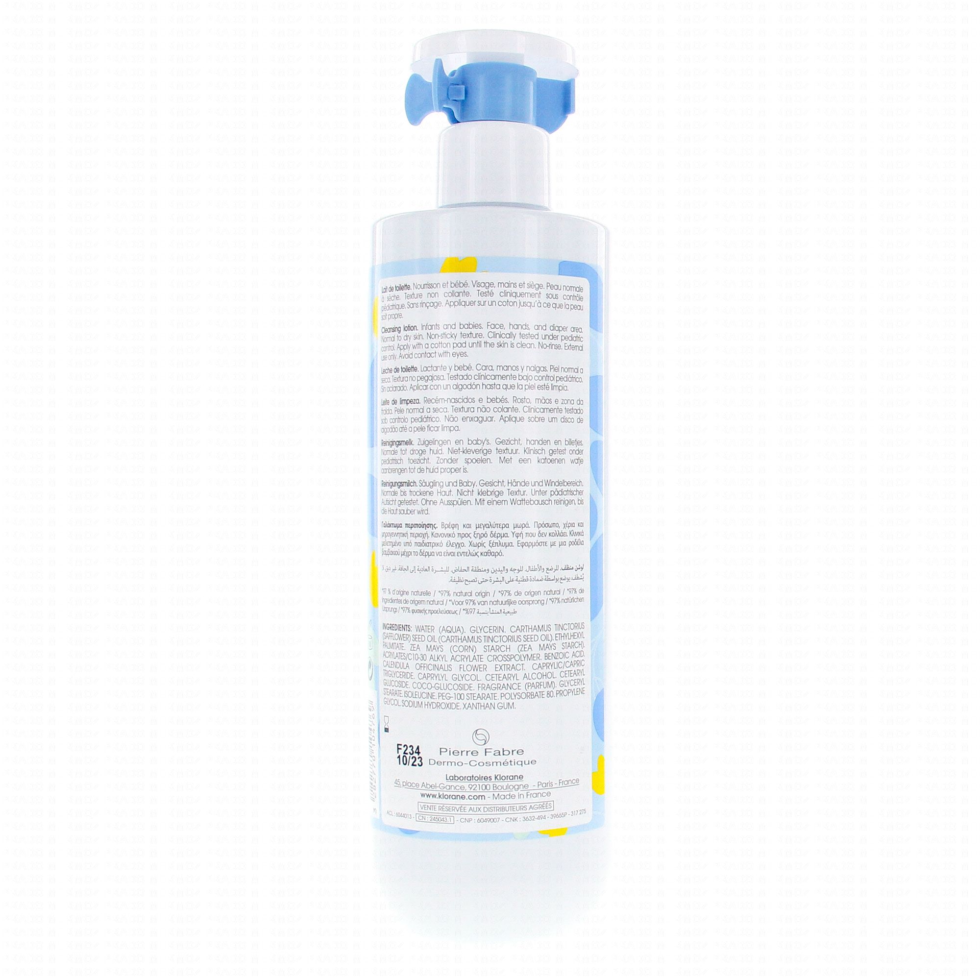 Klorane Bebe Lait De Toilette Parapharmacie En Ligne Prado Mermoz