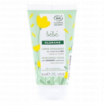 KLORANE Bébé crème hydratante au calendula apaisant tube 50ml