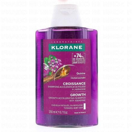 KLORANE Croissance - Shampoing Quinine Accélérateur de pousse à l'Adénosine (200ml)