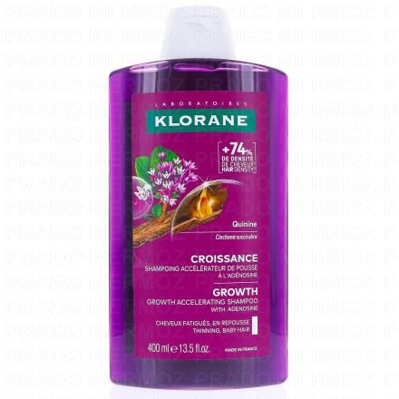 KLORANE Croissance - Shampoing Quinine Accélérateur de pousse à l'Adénosine (400ml)