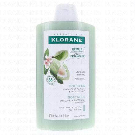 KLORANE Douceur - Shampooing Amande gainant et adoucissant (flacon 400ml)
