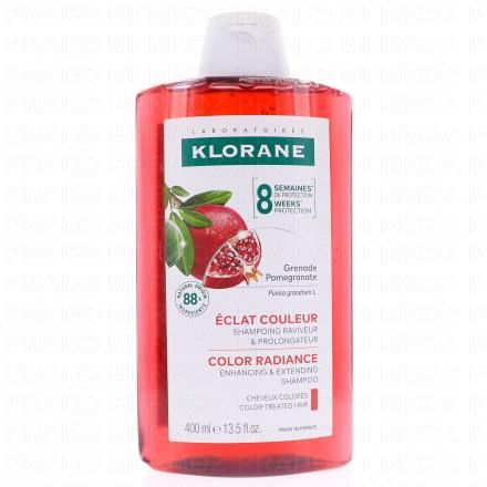 KLORANE Eclat couleur - Shampooing Grenade raviveur et prolongateur (400ml)