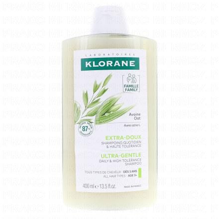 KLORANE Extra-doux - Shampooing Avoine quotidien et haute tolérance (flacon 400ml)
