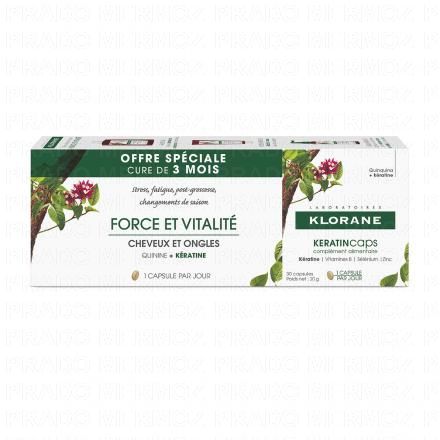 KLORANE Force et vitalité Keratincaps 3x30 Capsules