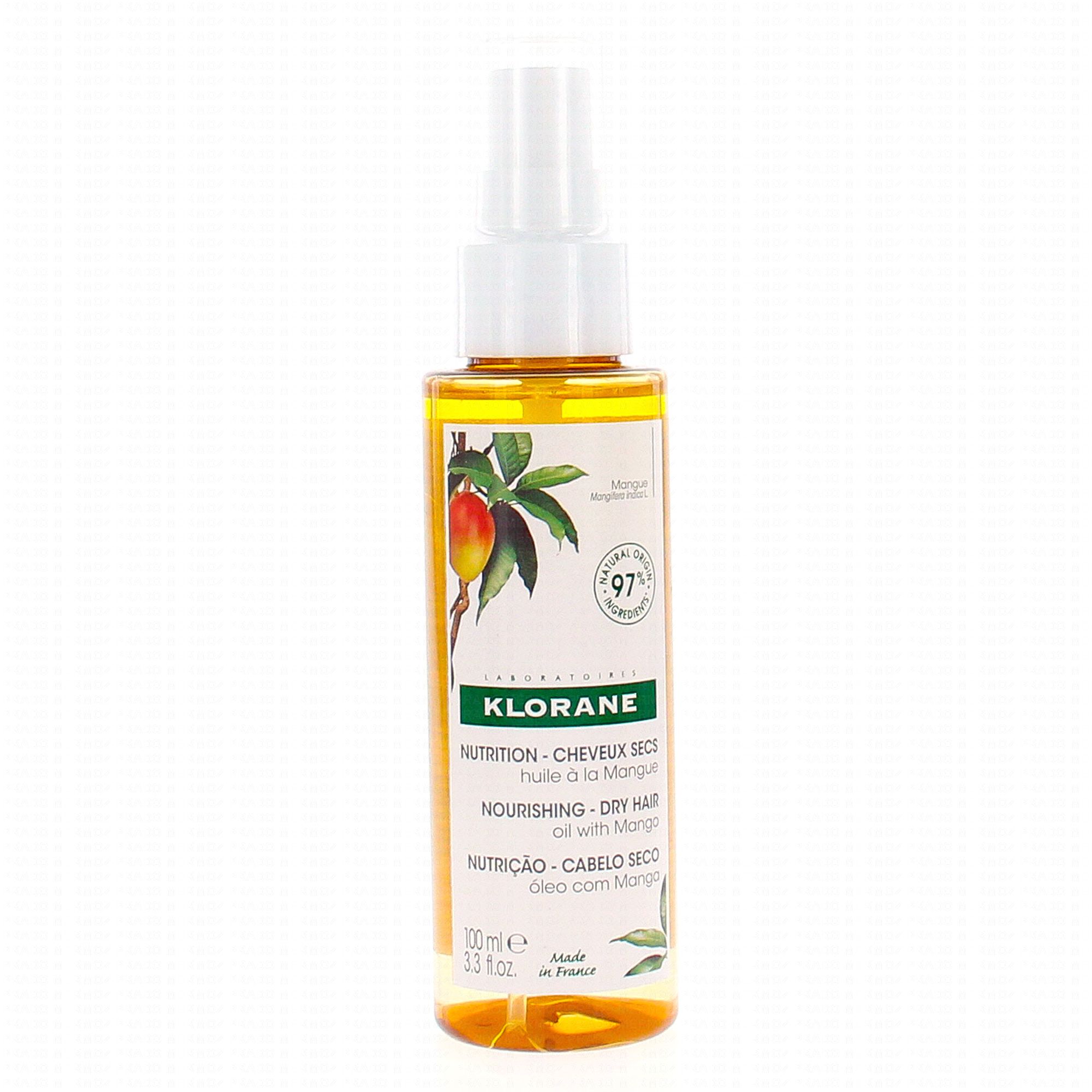 KLORANE Mangue - Huile pour cheveux secs 100ml - Parapharmacie