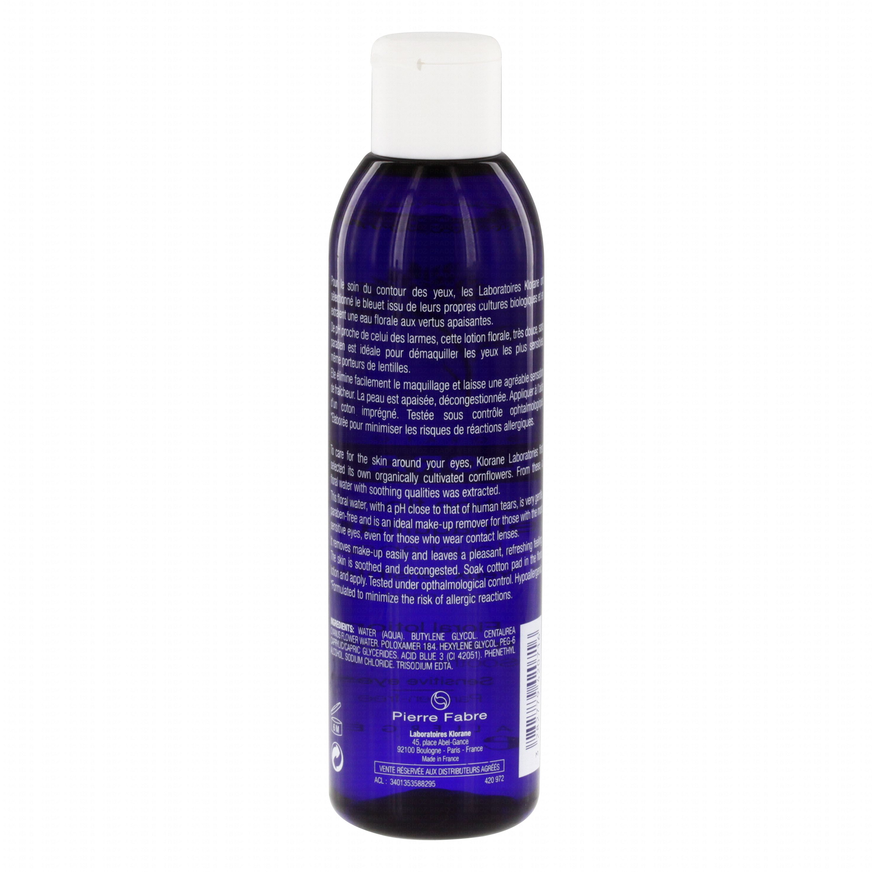 KLORANE Lotion Florale D maquillante Au Bleuet Apaisant Flacon 200ml 