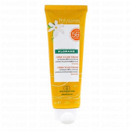 KLORANE Monoï - Crème solaire sublime visage SPF50 tube 50ml