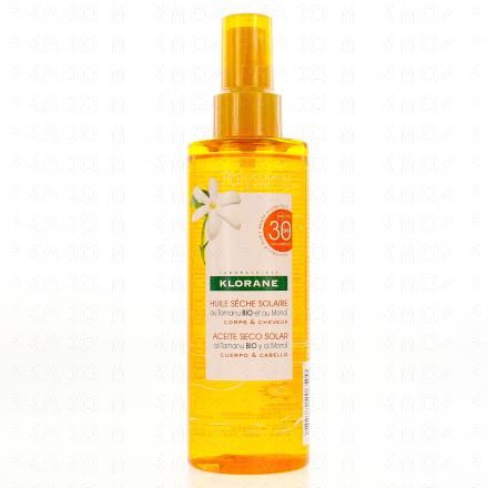 KLORANE Polysianes huile sèche solaire SPF30 corps et cheveux spray 200ml