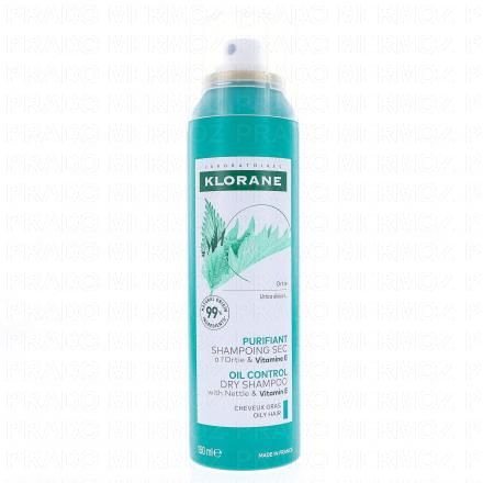 KLORANE Purifiant - Shampooing sec à l'ortie et vitamine E (spray 150ml)
