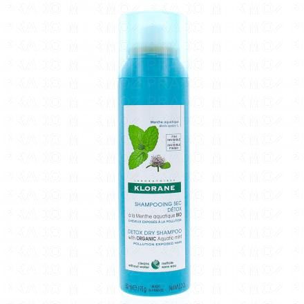 KLORANE Menthe aquatique bio - Shampooing sec anti-pollution flacon 150ml