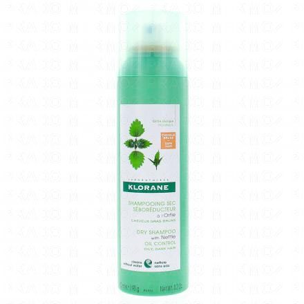 KLORANE Ortie bio - Shampooing sec séboréducteur cheveux gras bruns Flacon 150ml