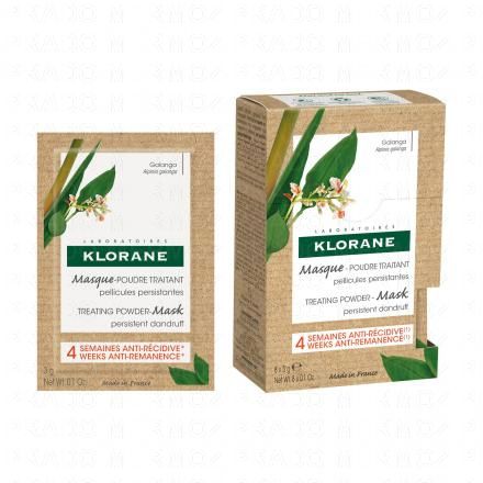 Klorane Galanga - Masque-Poudre Traitant Antipelliculaire x8