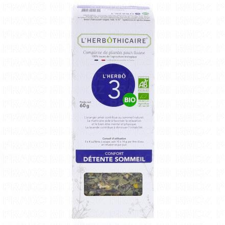 L'HERBOTHICAIRE Complexe de plantes pour tisane N°3 Détente Sommeil 60g